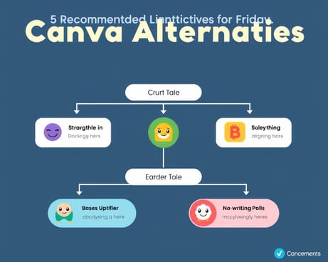 金曜日のための5つのおすすめCanva代替ツール(原文:Fienes Fünf Fav für Freitag #CanvaAlternativen)