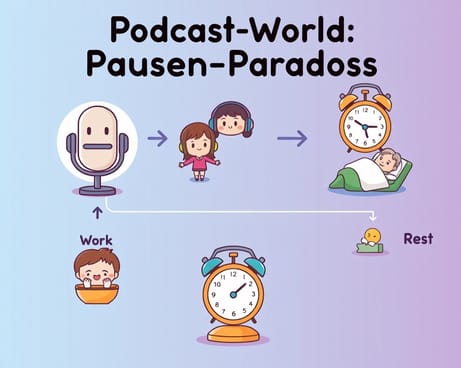 ポッドキャスト世界の休憩パラドックス(原文:Das Pausen-Paradox der Podcast-Welt)