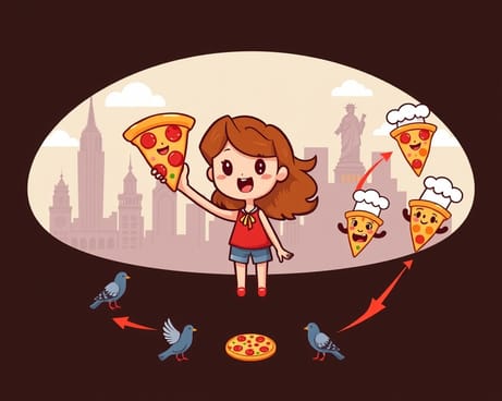 フィーネと一緒にニューヨークのピザツアー(原文:fiene & eine pizza-tour durch new york)