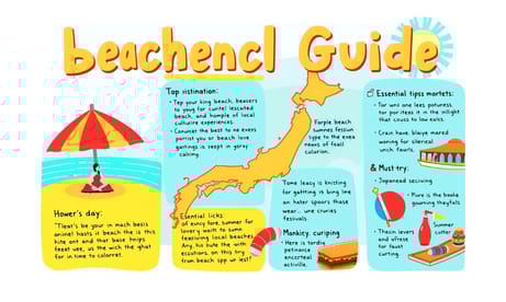 日本の夏休みに向けたメディア関係者のためのビーチ旅行ガイド