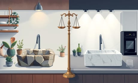 石材シンクvs人工大理石｜素材別メリット・デメリット徹底比較