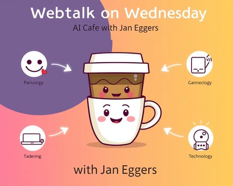 水曜日のWebtalk：Jan Eggersと一緒にAIカフェ(原文:Webtalk am Mittwoch: KI-Café mit Jan Eggers)
