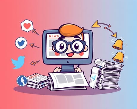 オンラインでニュースを追いかけるブレイキングニュース編集者の視点(原文:Wie ein Breaking-News-Redakteur online Themen im Blick hat)