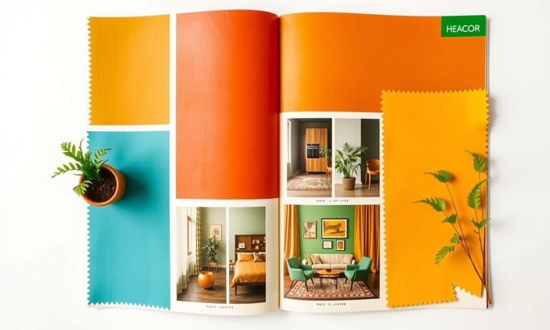 1960年代の雑誌広告に見られる典型的なインテリアのカラースキーム