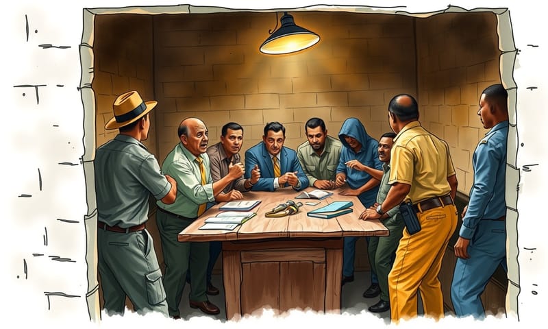 リベリアの入国管理事務所（？）。誰が権力者なのか全く分からない