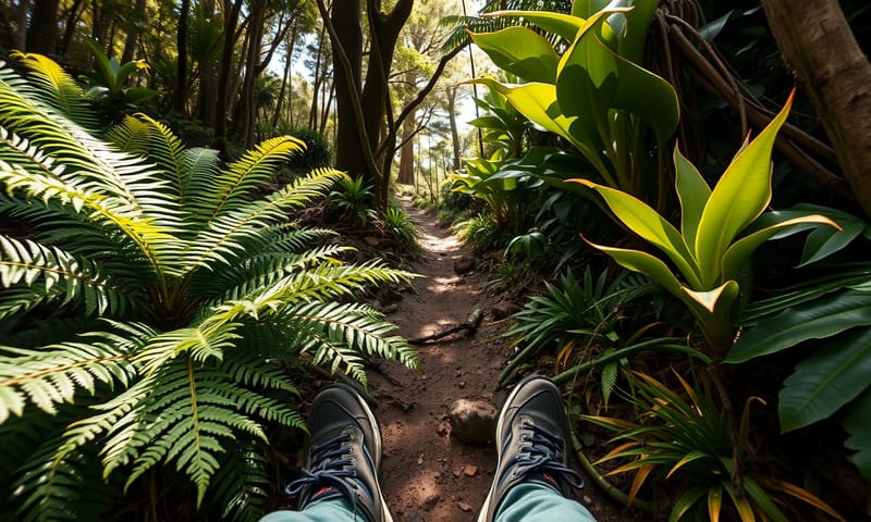 一歩踏み入れると、そこは見たことのない植物だらけの森。