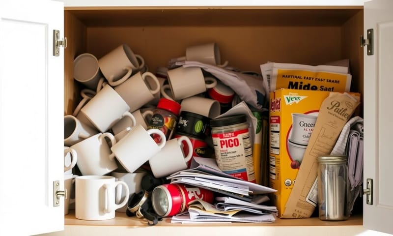 オープン棚は、片付けが苦手だとこうなる可能性も