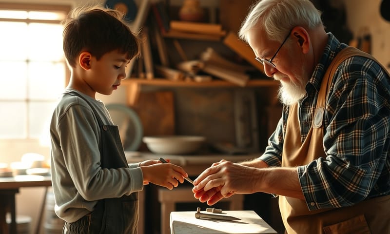 世代を超えて技術や尊敬が受け継がれる瞬間