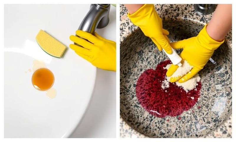 染み込んだ汚れへの対処法の違いを表現