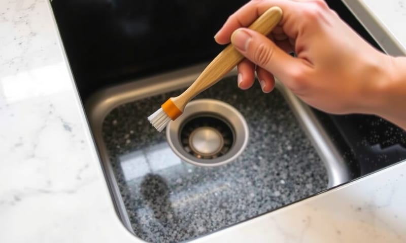 見落としがちなアンダーマウントの接合部の清掃