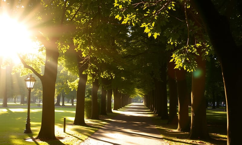 少しだけ「やりすぎ」な光を残したモンソー公園