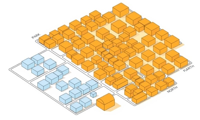 イスラマバードの整然とした都市計画の概念図