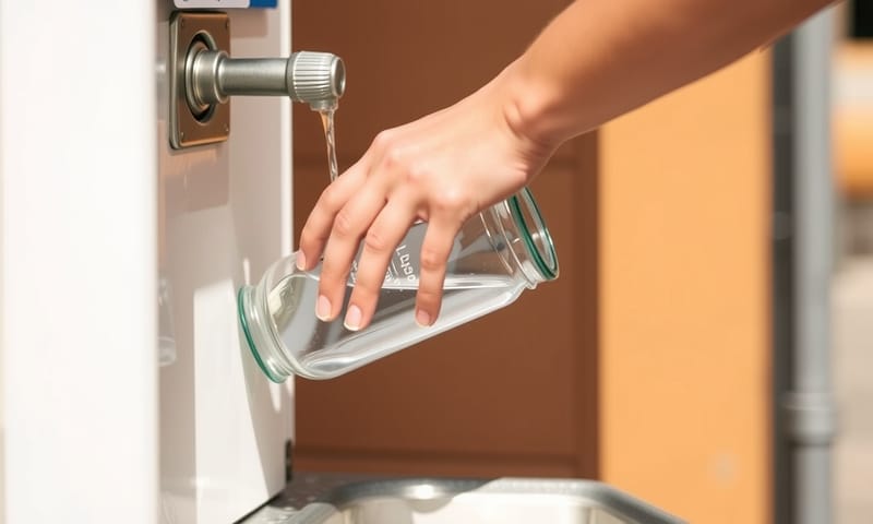 自分の水筒に水を入れる、ささやかで肯定的な行動