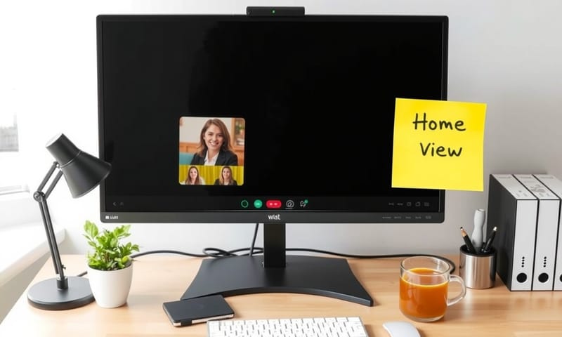 セルフビューを隠した快適なワークスペース