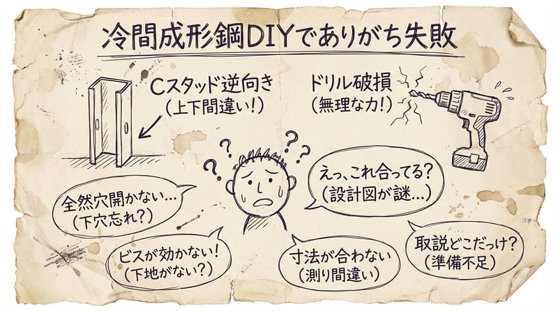 最初のDIYでよくあるミスと現場メモ