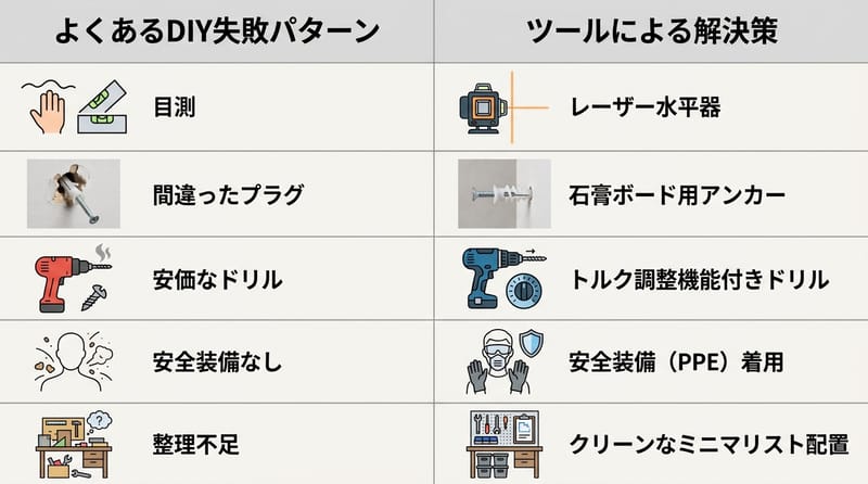 結尾前の総括：失敗原因を「水平」「固定」「回転」「保護」に戻して点検する