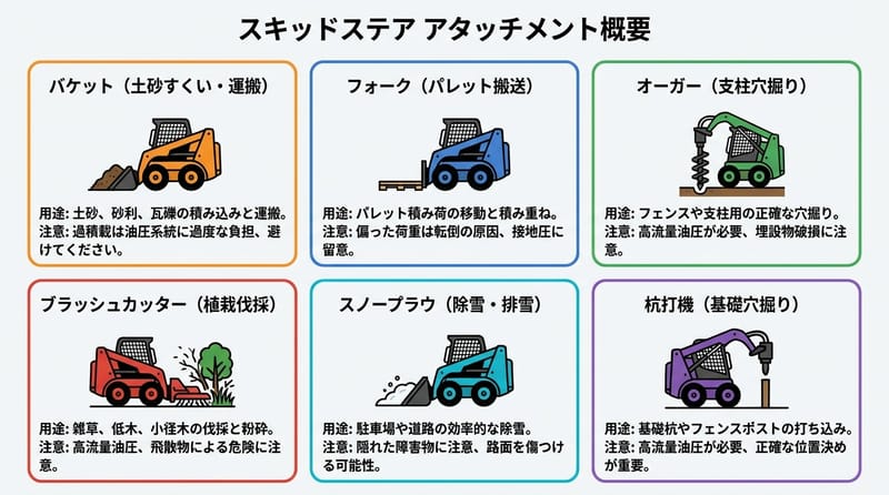 Type 2: 代表的アタッチメントの使い分け早見
