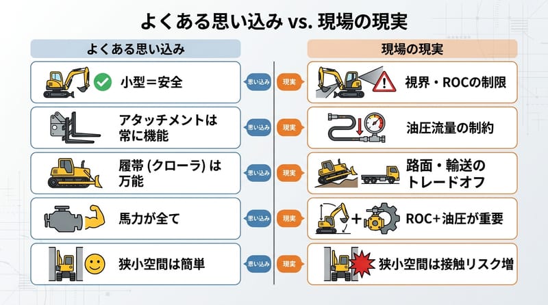 Type 5: 誤解と現実の二列対照